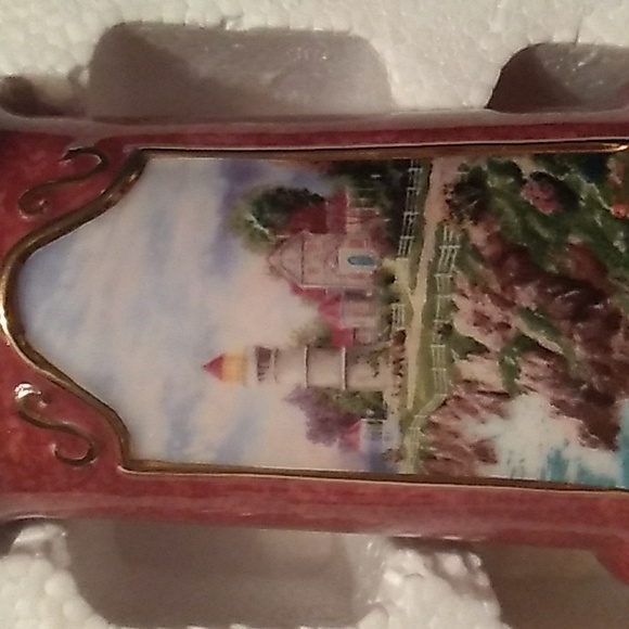 ⚜️ VICTORIAN LIGHTHOUSE PAINTER of LIGHT Peace Thomas Kinkade LIGHTHOUSE LANTERN - Picture 4 of 17